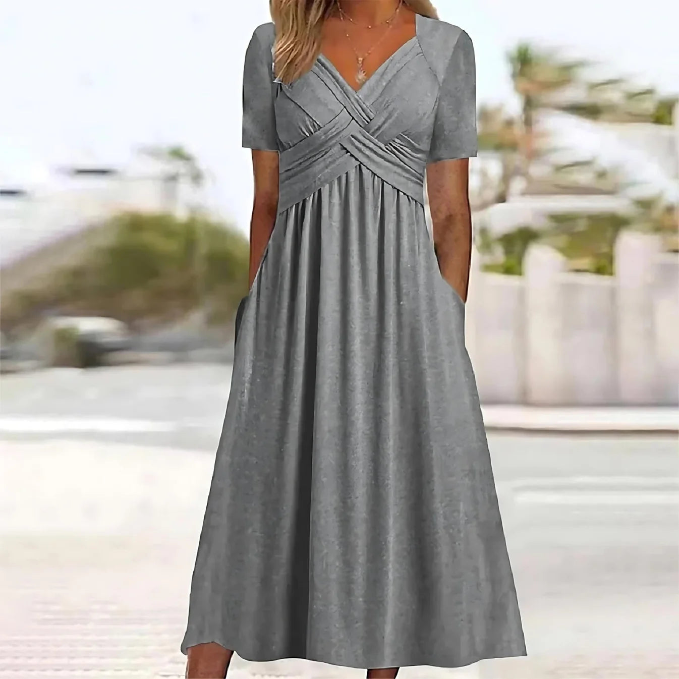 Angela™ | Elegant Midi Klänning med Smickrande Silhuett