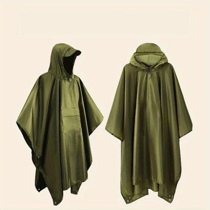 Speciell™ - 3-i-1 Multifunktionell Regnponcho med Huva