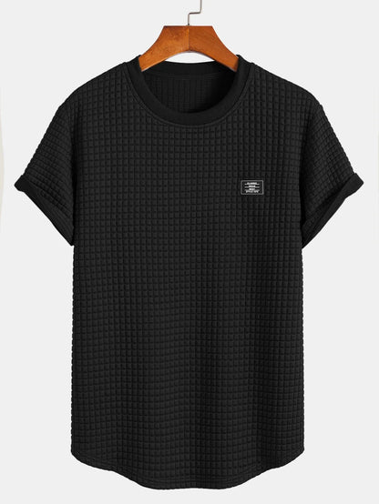 Martin™ - Sommarset – Stilren Waffle T-shirt & Shorts i 2 delar