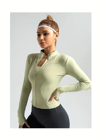 Tova™ Snabbtorkande Träningsjacka – Perfekt för Yoga & Motion!