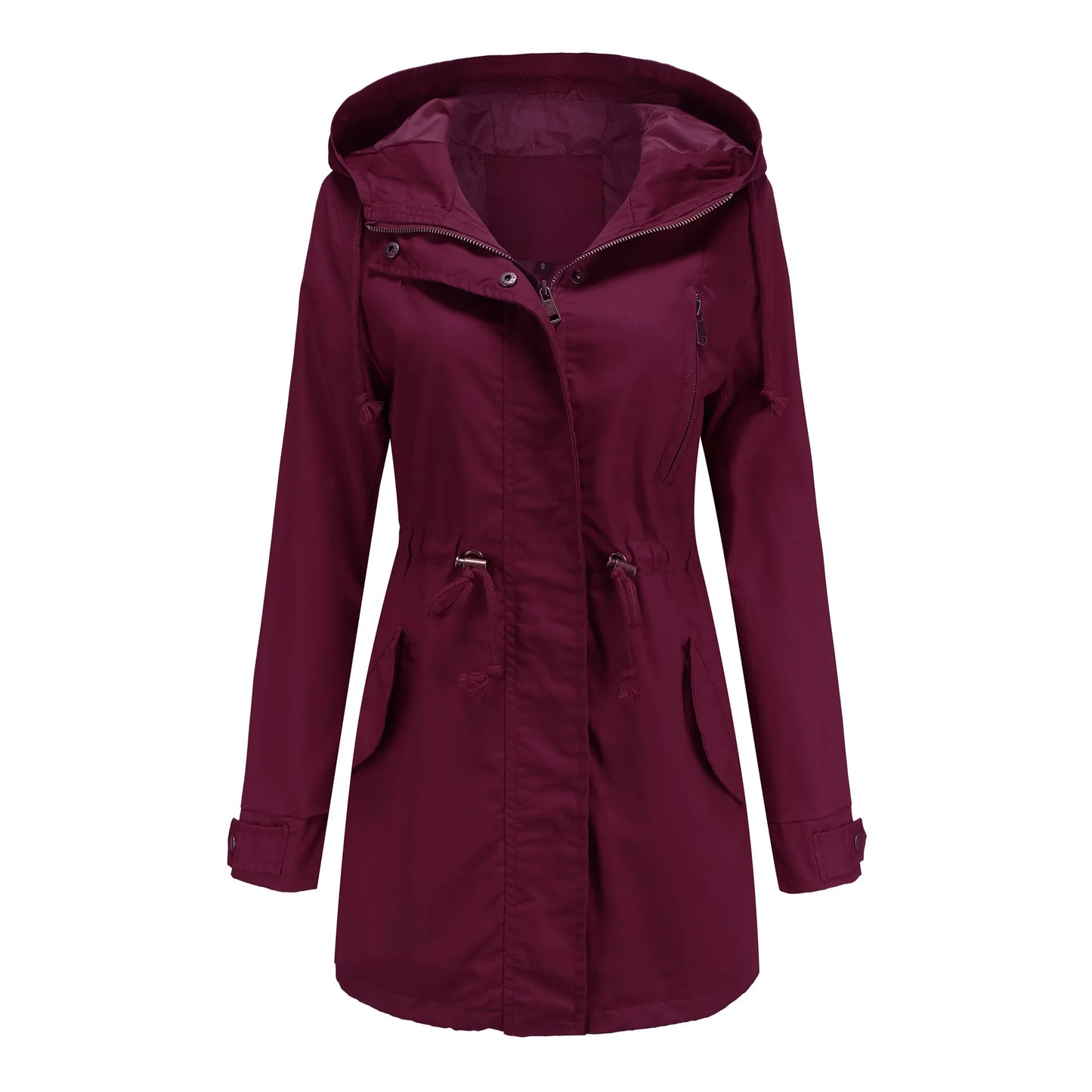 Mimmi™ Trenchcoat med Huva – Perfekt för Vår & Höst!