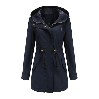 Mimmi™ Trenchcoat med Huva – Perfekt för Vår & Höst!