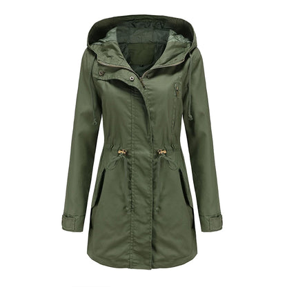 Mimmi™ Trenchcoat med Huva – Perfekt för Vår & Höst!