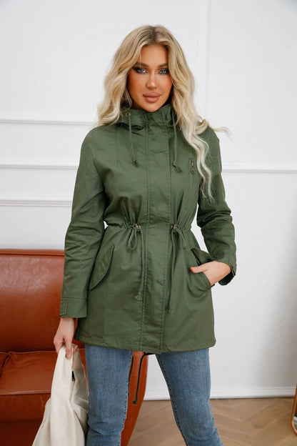 Mimmi™ Trenchcoat med Huva – Perfekt för Vår & Höst!
