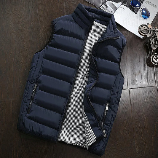 Mikael™ Bodywarmer – För de lite kyligare dagarna, stiligt och skönt varm! - blå