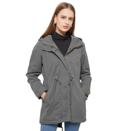 Mimmi™ Trenchcoat med Huva – Perfekt för Vår & Höst!
