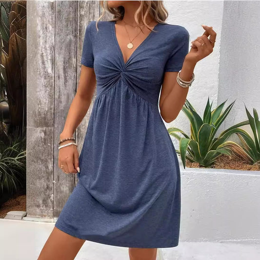 Charina™ | Elegant sommarklänning med twistdetalj