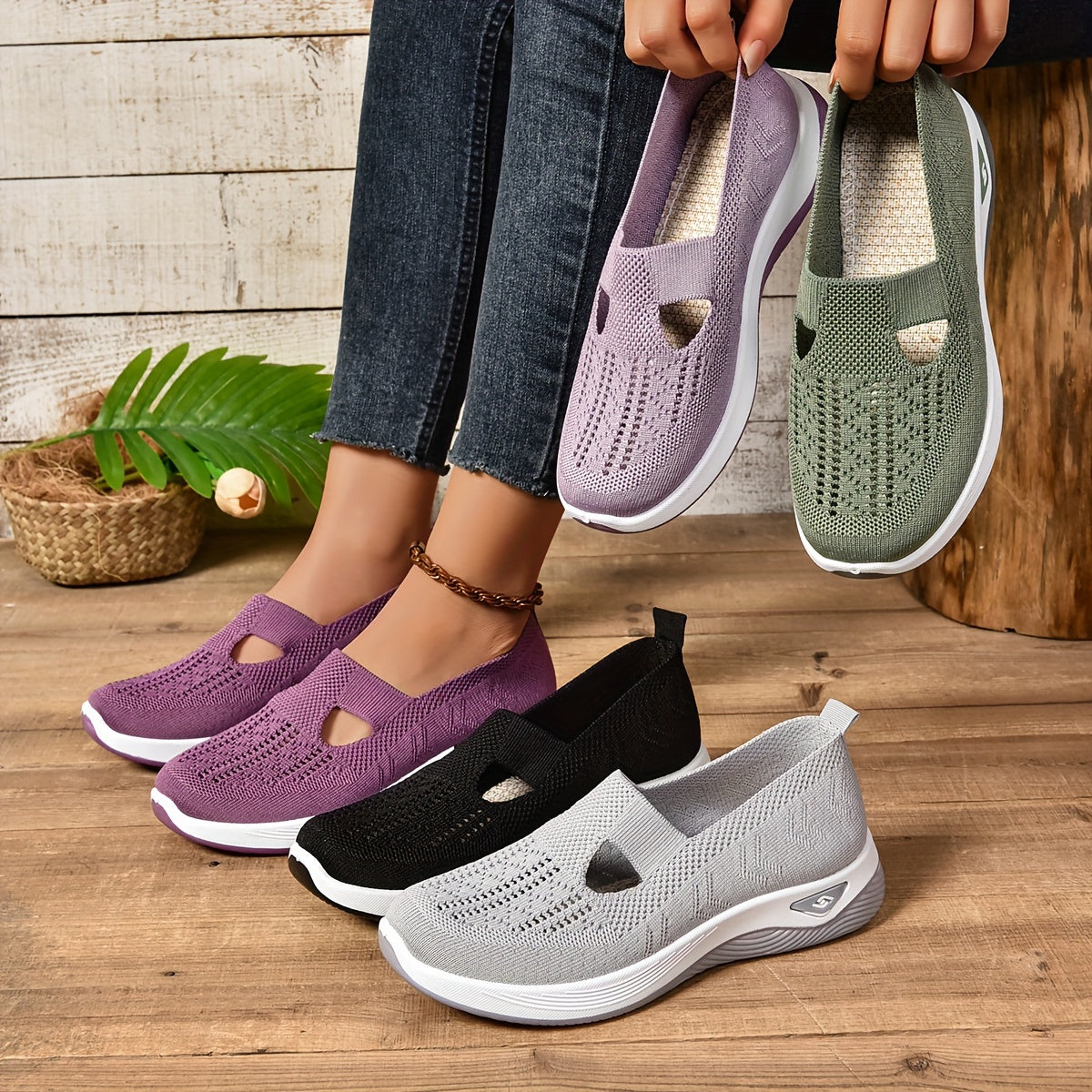 Tina™ | Luftig Komfort: Slip-on Skor för Varje Dag