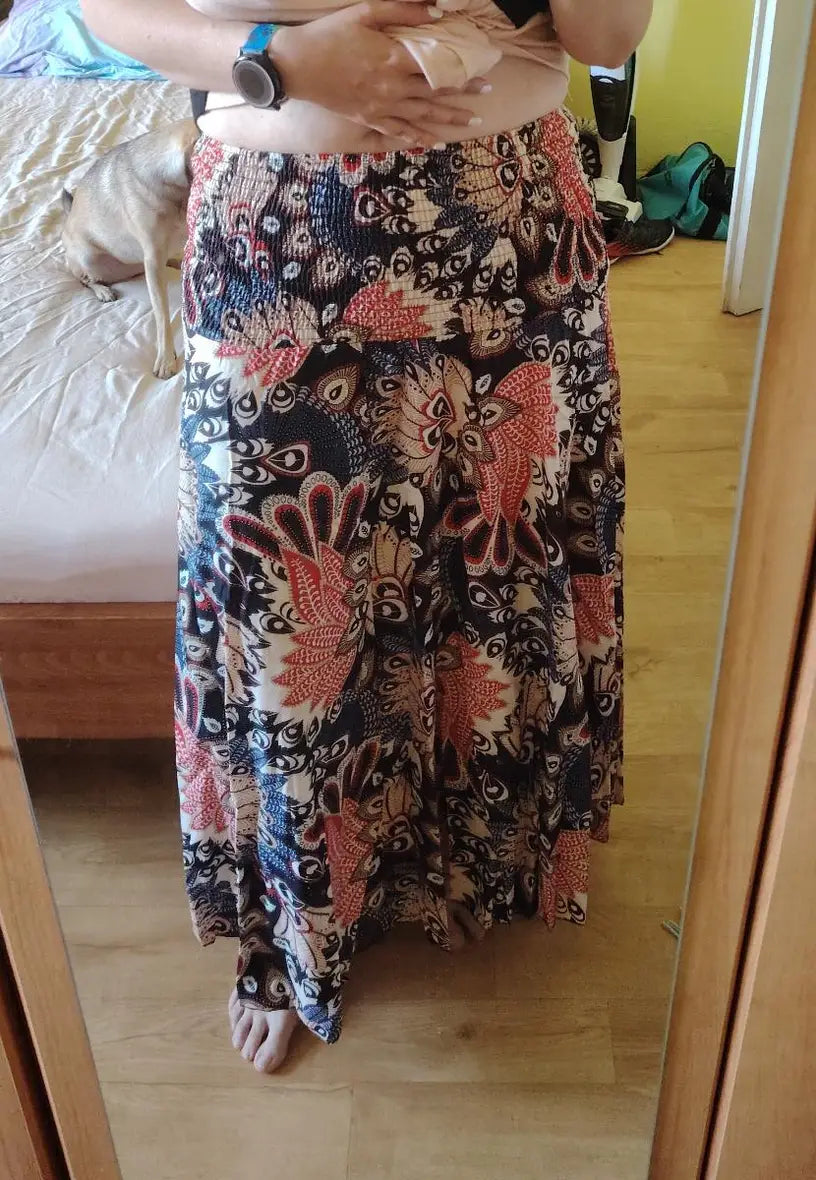 Inge™ – Luftig Boho-kjol med Vintage Paisley och Resårmidja