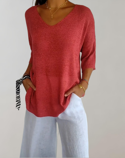 Lysa™ | Stickad V-ringad Topp